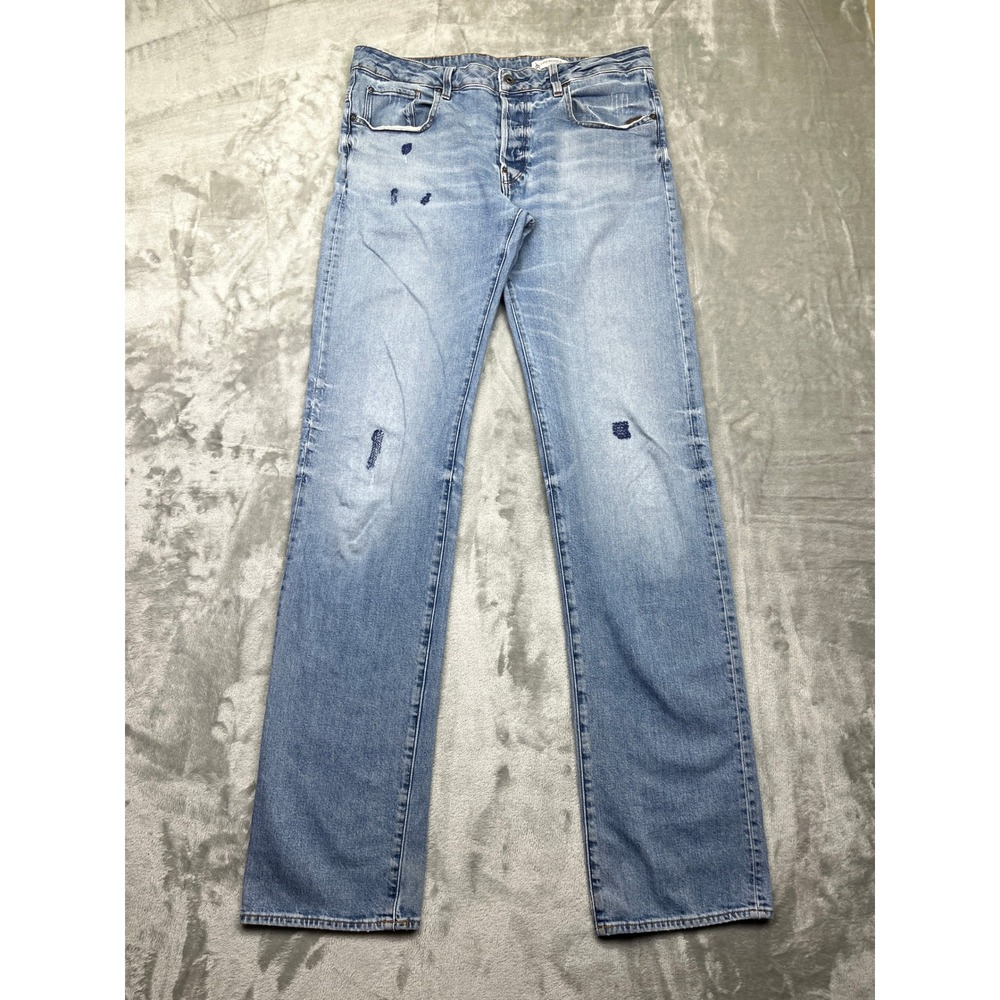 G-Star Restored Denim Jeans Distressed Light Wash Denim‎ Menswear Sz 33 Fits 34"